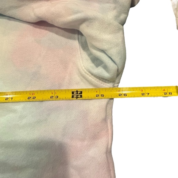 Crooked Hammock Brewery Womens XL Cropped Hoodie Pastel Pink Blue Tie‎ Dye - Picture 6 of 7